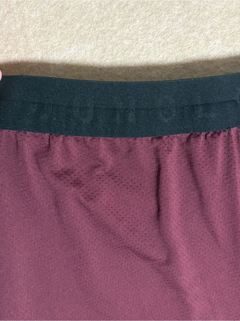 YoungLA Red/Maroon Athletic Men’s Shorts with Black Waisband 5” Mesh